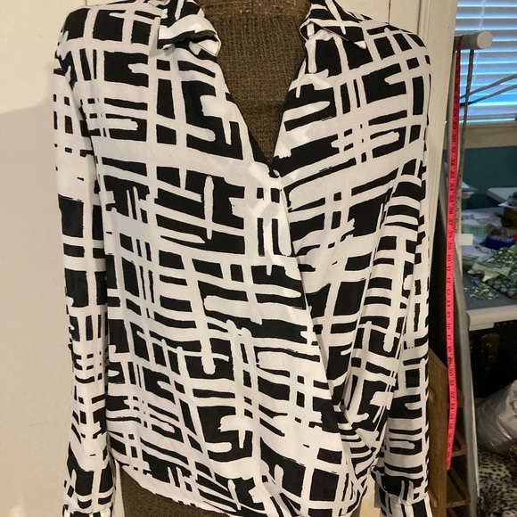 INC faux wrap blouse - Picture 6 of 6